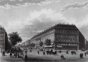El Gran Hotel, Boulevard des Capucines, París (grabado) de English School
