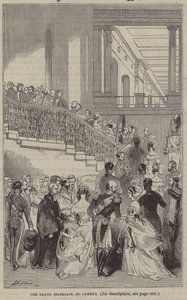 La Gran Escalera, Palacio de St James, Londres, un salón de English School