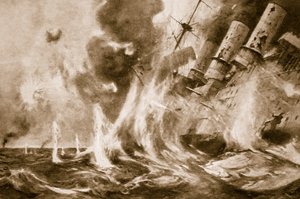 La gran victoria británica en las Malvinas: el almirante alemán se hunde con su buque insignia, 1914-19 de English School