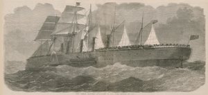 El barco de vapor Gran Eastern como aparecerá en el mar de English School