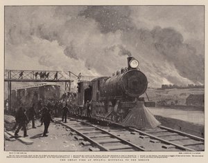 El gran incendio de Ottawa, Montreal al rescate (litografía)