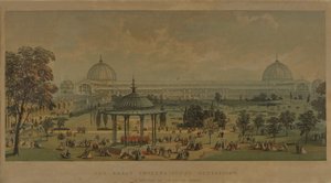 La Gran Exposición Internacional, vista desde los Jardines Hortícolas, 1851 de English School