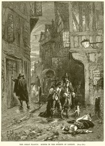 La Gran Plaga: Escenas en las calles de Londres de English School