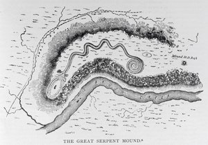 El Gran Montículo de la Serpiente, cerca de Locust Grove, Ohio, siglo II a.C., de 