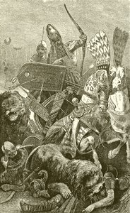 El gran Sesostris (Ramsés II) en la batalla de Kadesh