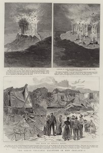 La gran erupción volcánica en Nueva Zelanda, I de English School