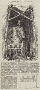 La Gran Estatua de Wellington (grabado) de English School