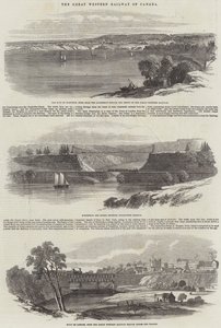 El Gran Ferrocarril del Oeste de Canadá (grabado) de English School