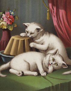 La gatita codiciosa (chromolitho) de English School