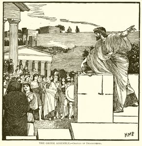 La asamblea griega.--Oración de Demóstenes de English School