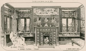 El Salón Verde en Dovne Lodge, Putney, Londres de English School