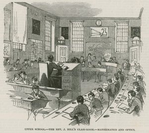 Escuelas del Hospital Real de Greenwich; Escuela Superior: El aula del Reverendo J. Hills de English School