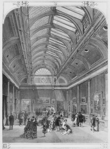 La Galería Grosvenor de Bellas Artes, New Bond Street, 1877 de English School