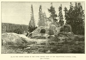 El Géiser Grotto en la Cuenca Superior de Géiseres del Parque Nacional Yellowstone de English School