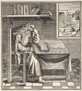 El ermitaño de Grub Street, de una imagen publicada por Richardson, 1794 de English School