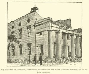 La Casa de Guardia, Charleston, destrozada en el Terremoto de Carolina del Sur de 1886