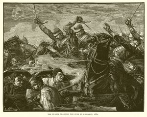 La carga de los Guardias contra los Cañones en Kassassin, 1882 de English School