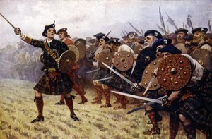 Los montañeses en la batalla de Prestonpans de English School