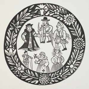 La historia de Adam Bell, Clim of the Clough y William of Cloudeslie, ilustración de Chap-books del siglo XVIII de John Ashton, pub. 1882 de English School