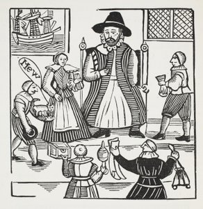 La historia de Sir Richard Whittington, tres veces alcalde de Londres, ilustración de Chap-books del siglo XVIII de John Ashton, pub. 1882 de English School