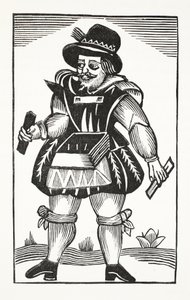 La historia de Tom Long el transportista, ilustración de Chap-books del Siglo XVIII de John Ashton, pub. 1882