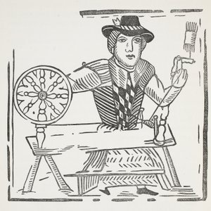 La historia del mendigo ciego de Bednal Green, ilustración de Chap-books del siglo XVIII de John Ashton, pub. 1882