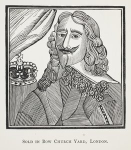 La historia del mártir real, el rey Carlos I, ilustración de Chap-books del siglo XVIII de John Ashton, pub. 1882