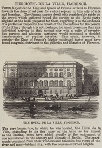 El Hotel de la Ville, Florencia (grabado) de English School