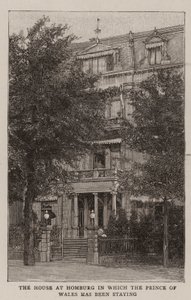 La casa en Homburg en la que se ha alojado el Príncipe de Gales (grabado) de English School
