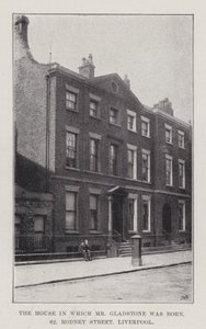 La Casa en la que nació el Sr. Gladstone, 62, Rodney Street, Liverpool de English School
