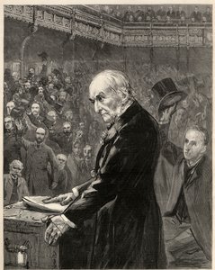 La Cámara de los Comunes, 13 de febrero de 1893: William Ewart Gladstone, Primer Ministro Liberal, introduce el Segundo Proyecto de Ley de Autonomía de English School