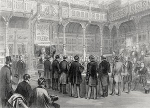 La Cámara de los Comunes: Juramento de los miembros en 1857 de English School