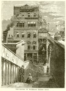 Las casas en Waterloo Bridge Road de English School