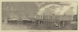 El Muelle de Elevación Hidráulica en Bombay (grabado)