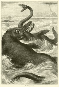 El ictiosaurio (grabado) de English School