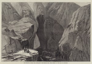 La Inminente Guerra Afgana, Entrada al Paso Khojak, desde Pershin, en el Camino a Candahar (grabado) de English School