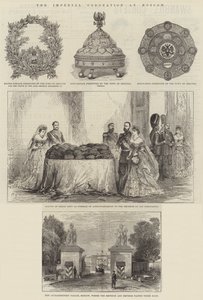 La coronación imperial en Moscú (grabado)