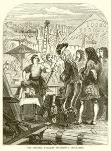 El trabajador imperial recibiendo una delegación de English School