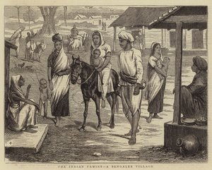 La hambruna india, una aldea bengalí de English School