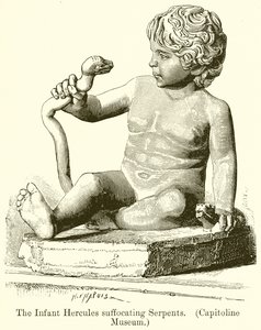 El infante Hércules asfixiando serpientes