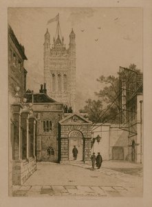 Puerta de Inigo Jones y Torre Victoria en la Escuela de Westminster