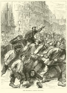Los insurgentes apoderándose de los cañones, marzo 1871 de English School
