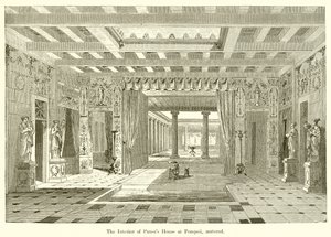 El interior de la casa de Pansa en Pompeya, restaurado