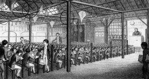 El interior de la Royal Free School, Borough Road de English School