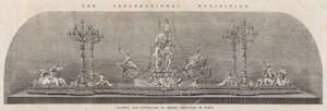 La Exposición Internacional; Plateau y candelabros de Messrs Cristofle de París de English School