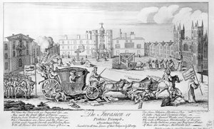 La Invasión o el Triunfo de Perkins - una Impresión Protestante, inscrita a todos los verdaderos amantes de su Religión y Libertad, 1745 de English School