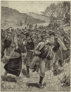 La agitación de la Liga de la Tierra Irlandesa de English School