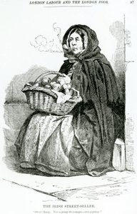 El vendedor callejero irlandés, c.1840 de English School