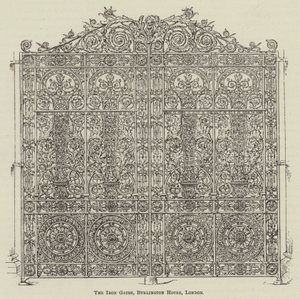 Las puertas de hierro, Burlington House, Londres (grabado) de English School