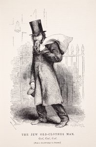 El Hombre de Ropa Vieja Judío, después de un daguerrotipo de Richard Beard, ilustración de London Labour and London Poor por Henry Mayhew, pub. 1862 de English School